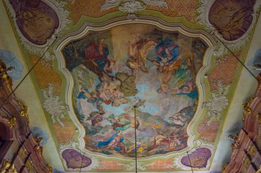 Ksiaz, Polonya, 17 Ağustos 2024: Poland.IMAGE 'deki Ksiaz şatosunun içi