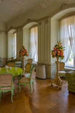 Ksiaz, Polonya, 17 Ağustos 2024: Poland.IMAGE 'deki Ksiaz şatosunun içi