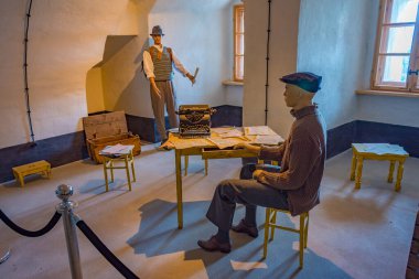 Klodzko, Polonya, 18 Ağustos 2024: Poland.IMAGE 'deki Klodzko kalesinin içi