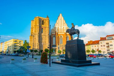 Nysa, Polonya, 18 Ağustos 2024: Nysa, Poland.IMAGE 'deki St. Jacob ve St. Agnes Bazilikası