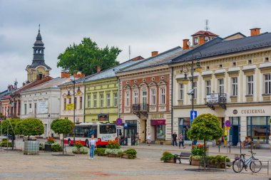 Nowy Sacz, Polonya, 20 Ağustos 2024: Rynek Meydanı Nowy Sacz, Poland.IMAGE
