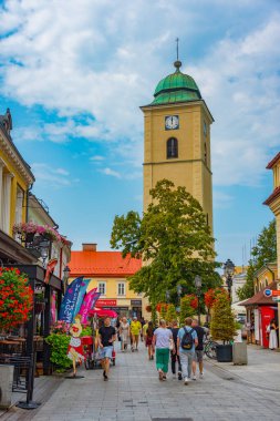 Rzeszow, Polonya, 21 Ağustos 2024: St. Wojciech Kilisesi ve St. Stanislaus Rzeszow, Poland.IMAGE