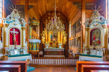 Lublin, Polonya, 22 Ağustos 2024: Lublin Village Açık Hava Müzesi, Poland.IMAGE