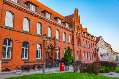 Olsztyn, Polonya, 24 Ağustos 2024: Polonya 'nın Olsztyn.IMAGE kentindeki postane