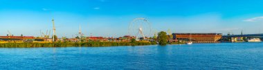 Szczecin, Polonya, 14 Ağustos 2024: Szczecin, Poland.IMAGE 'deki Panorama Parkı