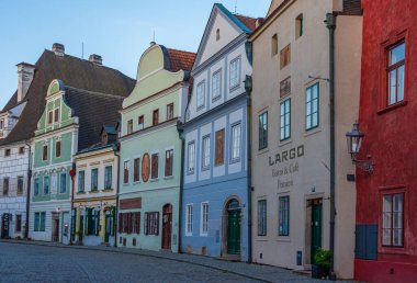 Cesky Krumlov, Çek Cumhuriyeti, 28 Nisan 2024: Çek Cumhuriyeti 'nin Cesky Krumlov merkezinin gün doğumu görünümü.