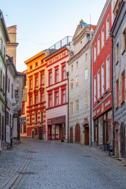 Cesky Krumlov, Çek Cumhuriyeti, 28 Nisan 2024: Çek Cumhuriyeti 'nin Cesky Krumlov merkezinin gün doğumu görünümü.