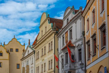 Cesky Krumlov, Çek Cumhuriyeti, 28 Nisan 2024: Çek Cumhuriyeti 'nin Cesky Krumlov merkezinin gün doğumu görünümü.