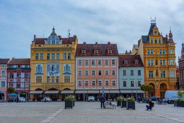 Ceske Budejovice, Çek Cumhuriyeti, 28 Nisan 2024: Ceske Budejovice, Çek Cumhuriyeti 'nin ana meydanı.