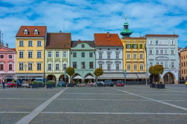 Ceske Budejovice, Çek Cumhuriyeti, 28 Nisan 2024: Ceske Budejovice, Çek Cumhuriyeti 'nin ana meydanı.