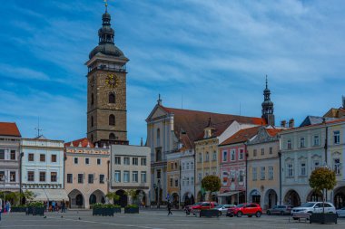 Ceske Budejovice, Çek Cumhuriyeti, 28 Nisan 2024: Ceske Budejovice, Çek Cumhuriyeti 'ndeki Aziz Nicholas Kilisesi.