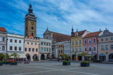 Ceske Budejovice, Çek Cumhuriyeti, 28 Nisan 2024: Ceske Budejovice, Çek Cumhuriyeti 'ndeki Aziz Nicholas Kilisesi.