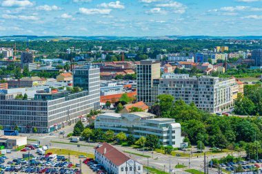 Brno, Çek Cumhuriyeti, 22 Haziran 2024: Çek Cumhuriyeti 'nin Brno kentinin panorama manzarası.