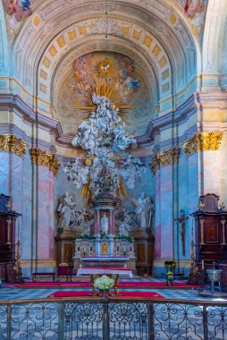 Rajhrad, Çek Cumhuriyeti, 23 Haziran 2024: Çek Cumhuriyeti 'nin Rajhrad kentindeki Benedictine Manastırı' ndaki Şapel.