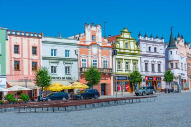 Havlickuv Brod, Çek Cumhuriyeti, 29 Haziran 2024: Havlickovo namesti Square, Havlickuv Brod, Çek Cumhuriyeti. IMAGE