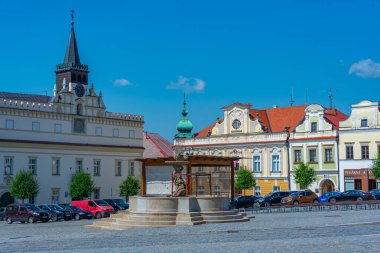 Havlickuv Brod, Çek Cumhuriyeti, 29 Haziran 2024: Havlickovo namesti Square, Havlickuv Brod, Çek Cumhuriyeti. IMAGE