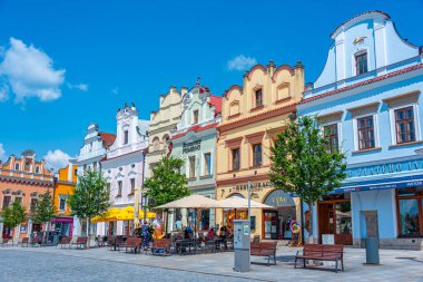 Havlickuv Brod, Çek Cumhuriyeti, 29 Haziran 2024: Havlickovo namesti Square, Havlickuv Brod, Çek Cumhuriyeti. IMAGE