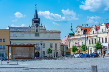 Havlickuv Brod, Çek Cumhuriyeti, 29 Haziran 2024: Havlickovo namesti Square, Havlickuv Brod, Çek Cumhuriyeti. IMAGE