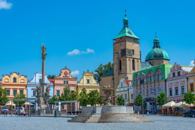 Havlickuv Brod, Çek Cumhuriyeti, 29 Haziran 2024: Havlickovo namesti Square, Havlickuv Brod, Çek Cumhuriyeti. IMAGE