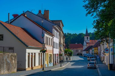 Namest nad Oslavou, Çek Cumhuriyeti, 5 Temmuz 2024: Namest nad Oslavou, Çek Cumhuriyeti şehir merkezinde Masarykovo namesti.