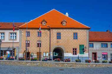 Namest nad Oslavou, Çek Cumhuriyeti, 5 Temmuz 2024: Namest nad Oslavou, Çek Cumhuriyeti şehir merkezinde Masarykovo namesti.