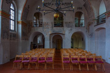 Trebiç, Çek Cumhuriyeti, 5 Temmuz 2024: Trebic, Çek Cumhuriyeti 'nde sinagogun içi. IMAGE