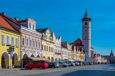 Domazlice, Çek Cumhuriyeti, 22 Eylül 2024: Çek Cumhuriyeti 'nin Domazlice kentinde Bakire Meryem Kilisesi' nin Doğuşu.