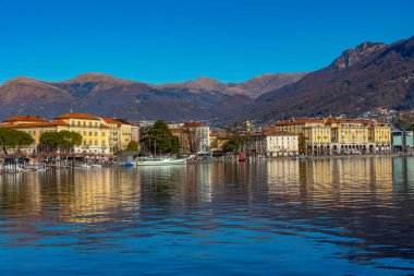 Lugano Rıhtımı İsviçre. Görüntü