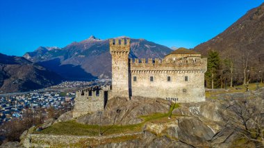 Sasso Corbaro Şatosu Bellinzona, Switzerland 'da.