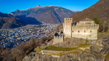 Sasso Corbaro Şatosu Bellinzona, Switzerland 'da.