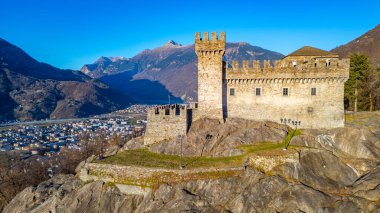 Sasso Corbaro Şatosu Bellinzona, Switzerland 'da.