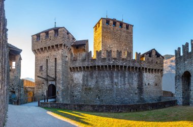 Castello di Montebello 'nun avlusu Bellinzona, Switzerland.