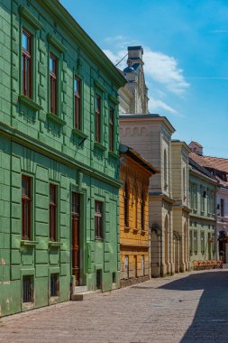 Slovakya 'nın Kosice kentindeki tarihi evler.