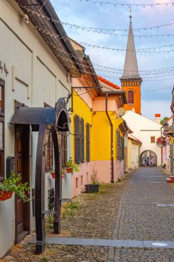 Slovakya 'nın Kosice kentindeki tarihi evler.