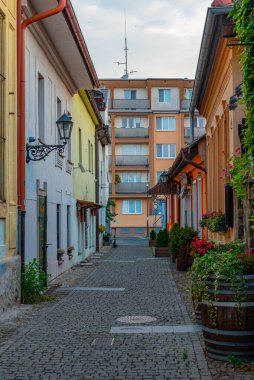 Slovakya 'nın Kosice kentindeki tarihi evler.