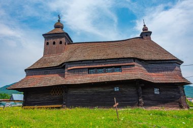 Ulicske Krive, Slovakya 'daki Ahşap Ortodoks St. Archangel Kilisesi Michael.