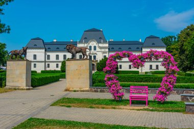 Slovakya 'daki Humenne Kalesi' nde yaz günü.