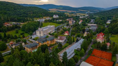 Bardejovske Kupele, Slovakya 'nın Spa kasabasının Panoraması