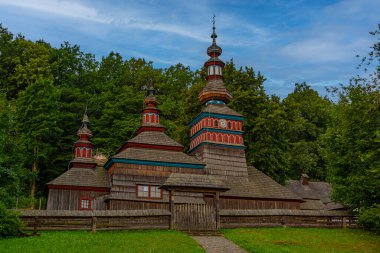 Presv 'i Koruma Tapınağı. Slovakya, Bardejovske Kupele 'deki Mikulasova' dan Meryem Ana.