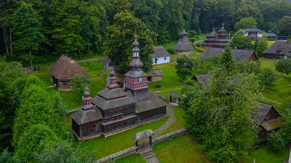 Bardejov Saris Müzesi Panorama Manzarası - Bardejovske Kupele, Slovakya Açık Hava Müzesi