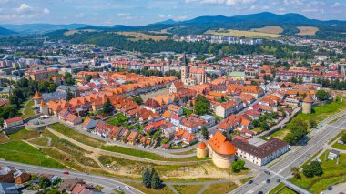 Slovakya 'daki Bardejov Panorama Manzarası