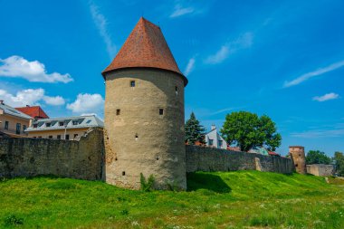 Bardejov, Slovakya 'da tarihi tahkimat.