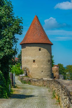Bardejov, Slovakya 'da tarihi tahkimat.