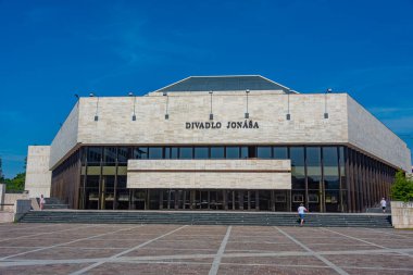 Slovak kasabası Presov.IMAGE 'deki Jonas tiyatrosu