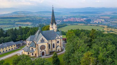 Levoca, Slovakya yakınlarındaki Marianska Hora 'da Bakire Meryem Bazilikası.