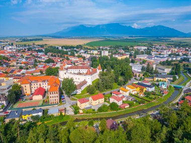 Slovakya 'da Kezmarok Panorama görünümü.
