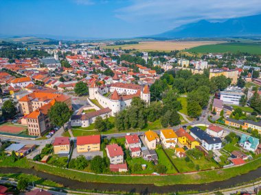 Slovakya 'da Kezmarok Panorama görünümü.
