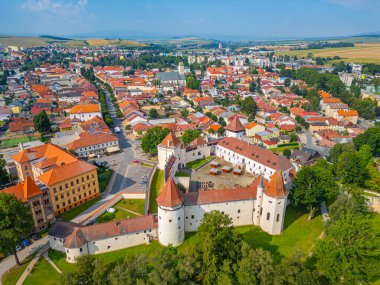 Slovakya 'da Kezmarok Panorama görünümü.
