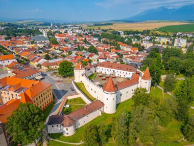 Slovakya 'da Kezmarok Panorama görünümü.