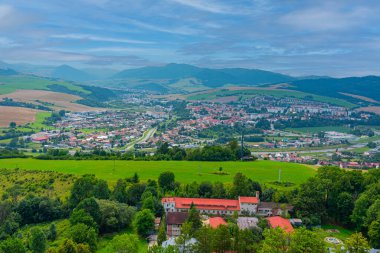 Slovakya 'daki Stara Lubovna Panorama Manzarası.
